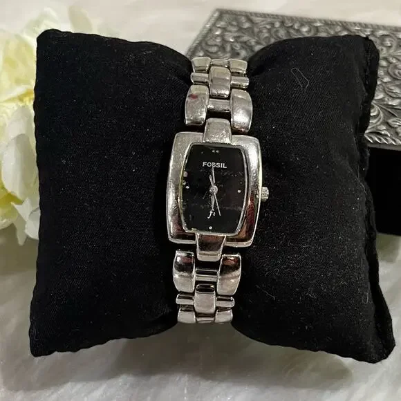 Fossil F2 ES8823 Stainless Steel Analog Quartz Silver Link Bracelet Wrist Watch - Picture 13 of 15
